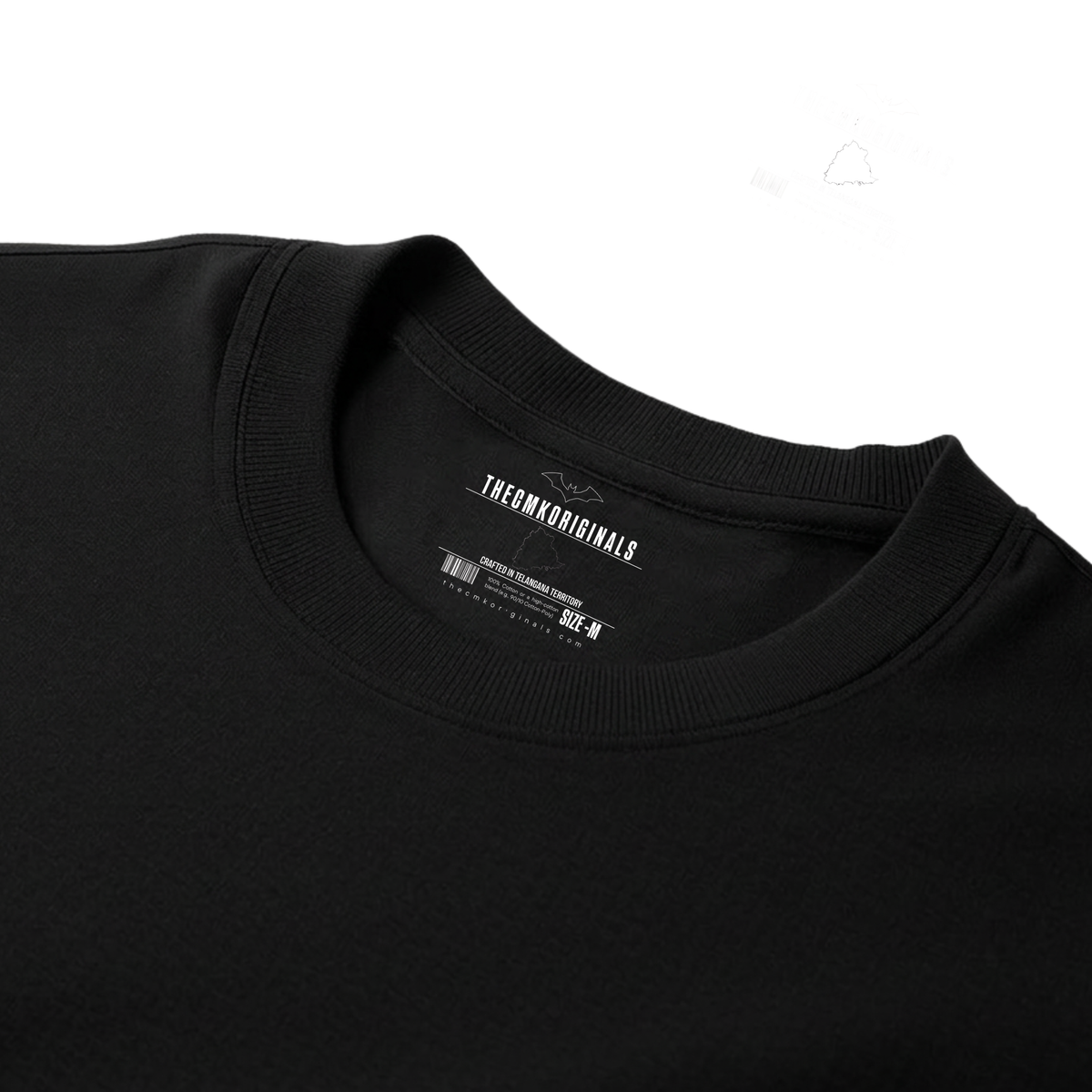 THECMKORIGINALS Bar Logo Minimalist Black Crewneck T-Shirt