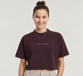 THECMKORIGINALS Origin Crop — Minimalist Motto T-Shirt