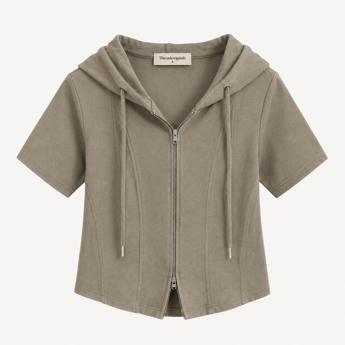 THECMKORIGINALS Short-Sleeve French Terry Zip Hoodie