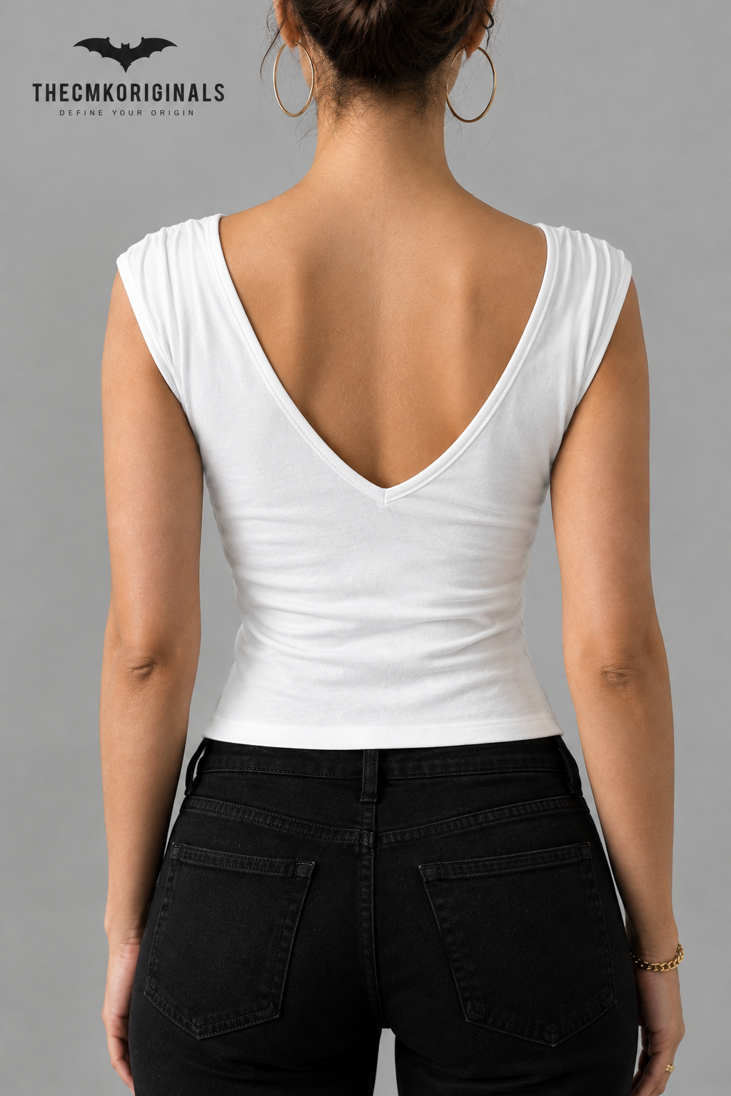 THECMKORIGINALS Aura Boat Neck Cap-Sleeve Top