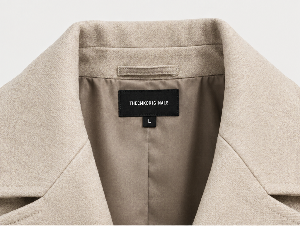 THECMKORIGINALS Vanguard Tailored Wool Overcoat – Oatmeal Cream(UNISEX)
