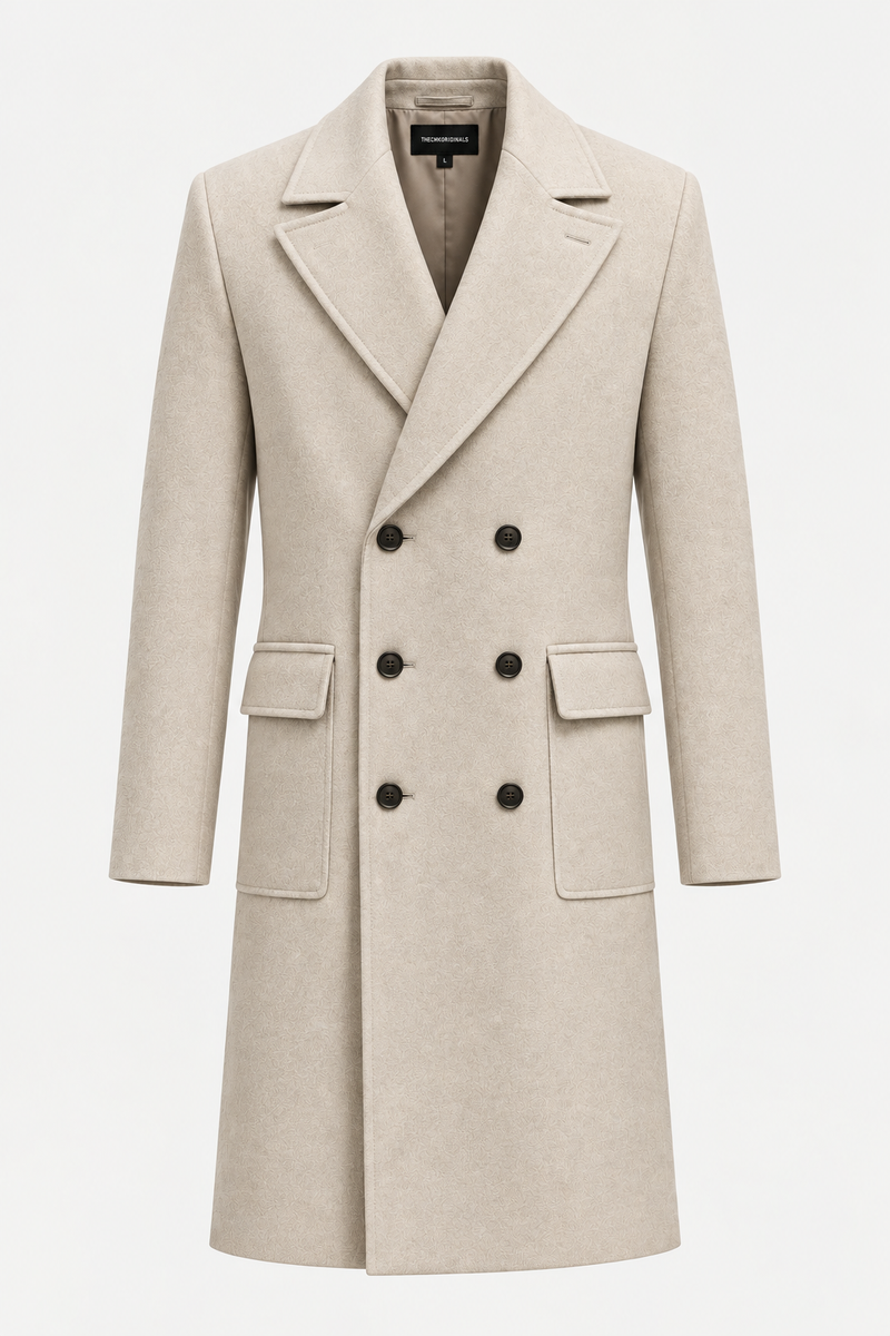 THECMKORIGINALS Vanguard Tailored Wool Overcoat – Oatmeal Cream(UNISEX)