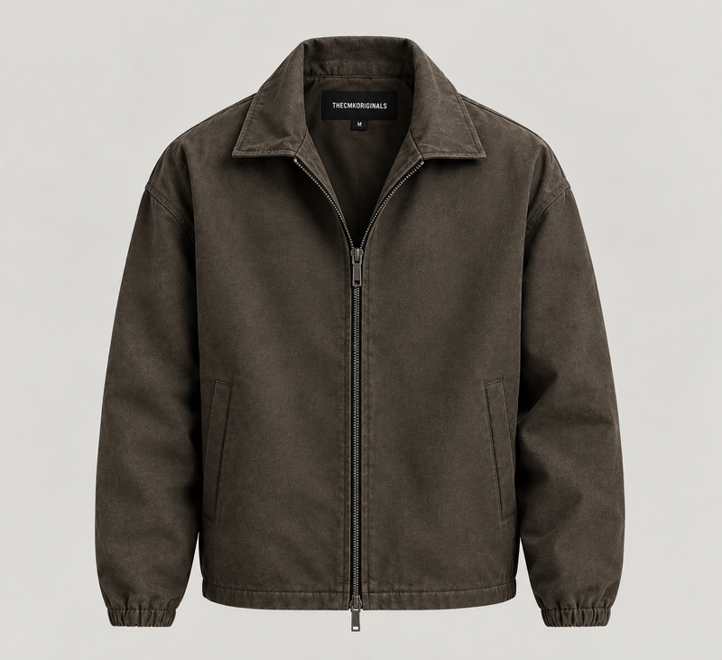THECMKORIGINALS Vanguard Canvas Zip Jacket – Washed Espresso