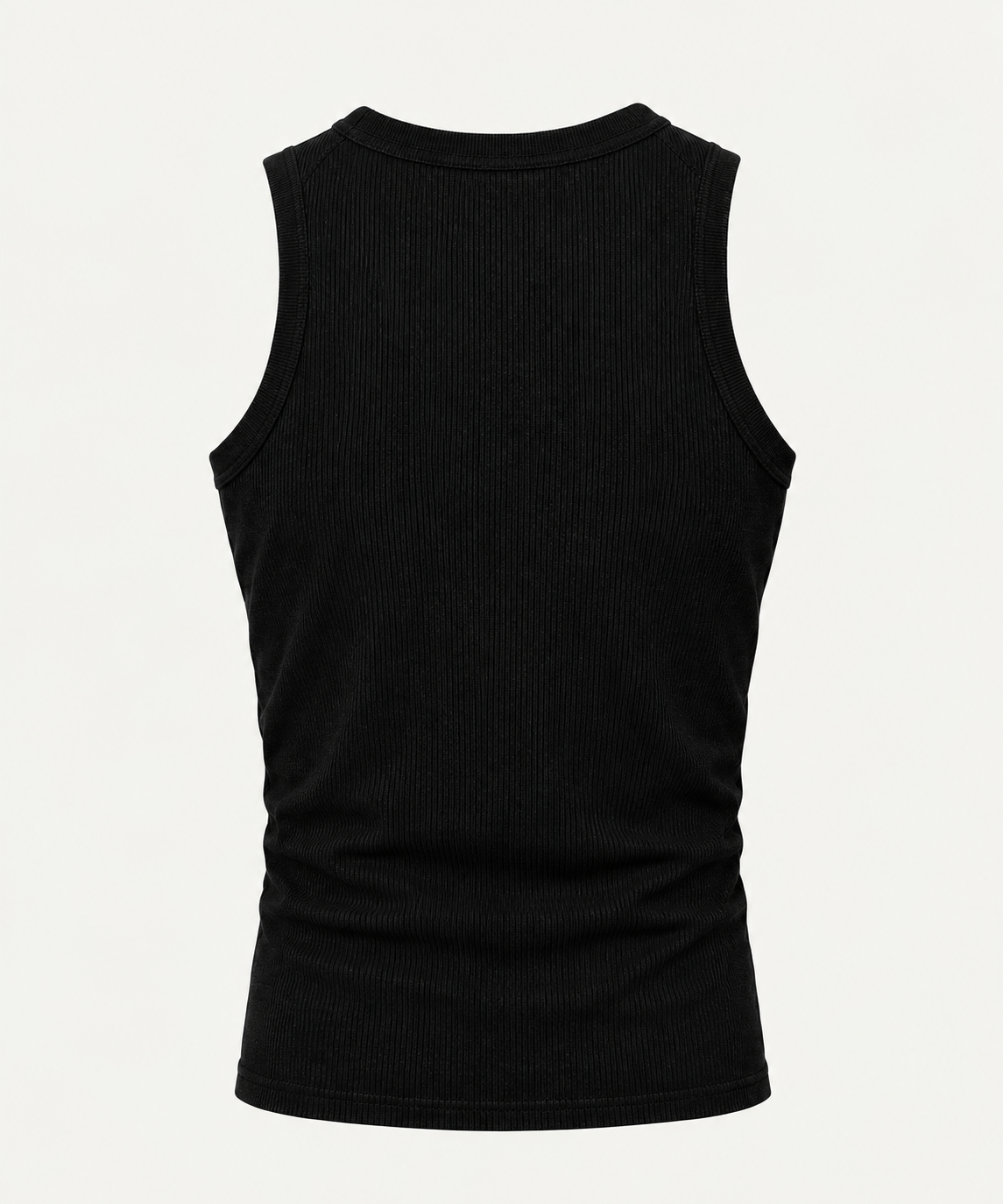 THECMKORIGINALS Vector Heavy Ribbed Tank Top – Onyx Black and white