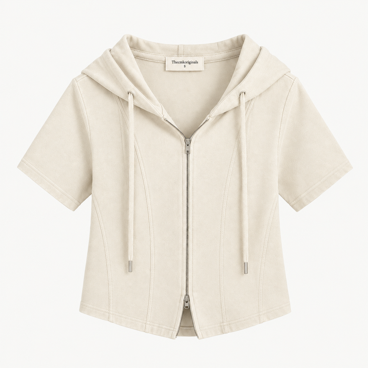 THECMKORIGINALS Short-Sleeve French Terry Zip Hoodie