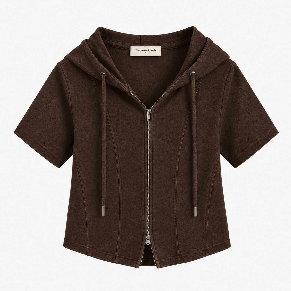 THECMKORIGINALS Short-Sleeve French Terry Zip Hoodie