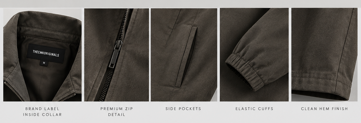 THECMKORIGINALS Vanguard Canvas Zip Jacket – Washed Espresso