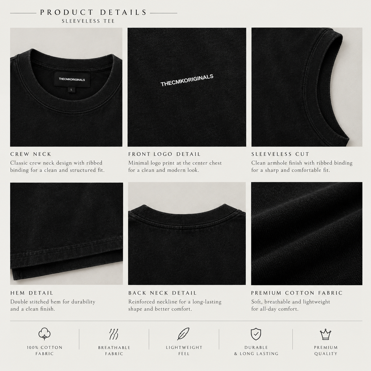The Core Minimalist Muscle Tee