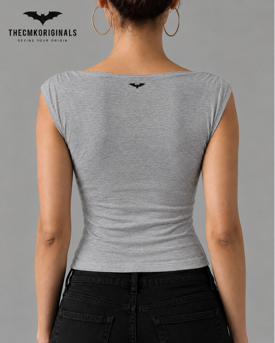 THECMKORIGINALS Aura Boat Neck Cap-Sleeve Top