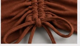 THECMKORIGINALS Catalyst Ruched Crop Tank – Rust
