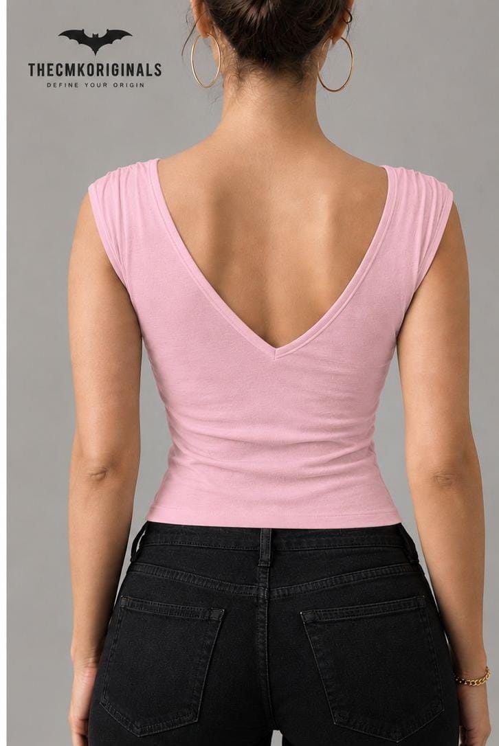 THECMKORIGINALS Aura Boat Neck Cap-Sleeve Top